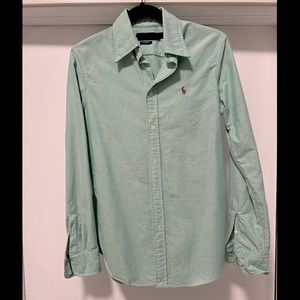 Ralph Lauren Polo light green womens fitted Oxford size small